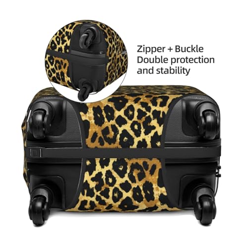 Leopard Skin Elastic Travel Luggage Covers Dustproof Scratch-Resistant Suitcase Protector Fit 22-24 Inch2