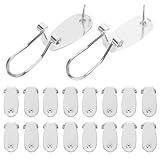 FONDOTIN 40 Ganchos para Pendientes Ovalados Franceses con Cierre de Palanca, Almohadillas Planas de Cobre, Accesorios para Hacer Pendientes Diy, Pack de 40 Unidades para