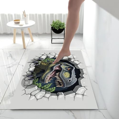 Tapis Tyrannosaure Rex super doux à effet relief pour intérieur - 4