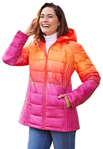 Woman Within Plus Size Packable Puffer Jacket