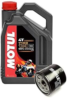 Motul Duo Motorrad Ölwechsel Service 7100 4T 10W-40 Synthetik 4 Liter + OC574 Ölfilter