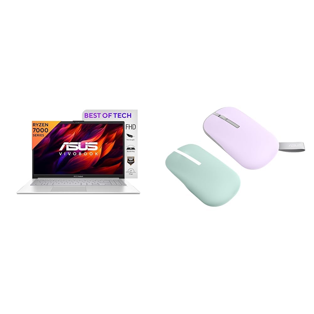 ASUS Vivobook Go 15 (2023), AMD Ryzen 5 7520U, 15.6″ (39.62 cm) FHD, Thin and Light Laptop (16GB/512