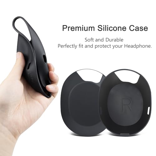 Image of SOULWIT Silicone Case for Sony WH-1000XM5 Headphones, Xm5 Headband Cover & Ear Cups Protector - Black