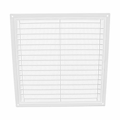 10" X 10" Inch Plastic Ventilation Grille With Insect Mesh. Hvac. Indoor And Outdoor Vent Cover. Does Not Include Screws #TOP2