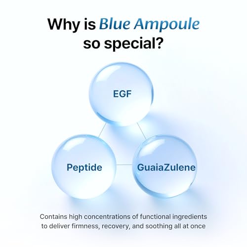 DearKlairs Midnight Blue Youth Activating Drop · EGF + Peptide Ampoule for Sensitive Skin · Calms Redness, Boosts Firmness & Sebum Control · Lightweight & Fast-Absorbing · 0.67 Fl Oz