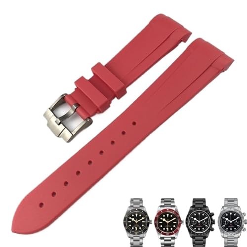 Bracelet montre 22mm caoutchouc sport orange pour Tudor GMT