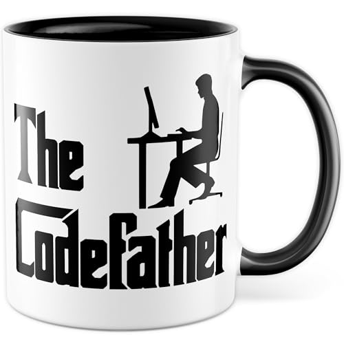 Tasse Informatiker Geschenk The Codefather, Kaffeetasse Programmierer Code Technik IT Nerd Humor Witzig, Geschenkidee Büro Kaffee Office Becher Kollege Freund Team Kaffee-Becher