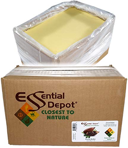 Cocoa Butter - Raw - Unrefined - 100% Pure - Natural Cocoa Scent - 11 lbs - Used in Creams, Lotion Bars and Sticks, Lip Balms, Body Butters and many other skin care products