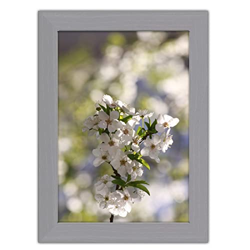 SM Decor Silver A5 Picture Frame, Freestanding and Wall Mounted Photo Frame for Pictures Posters & Certificates