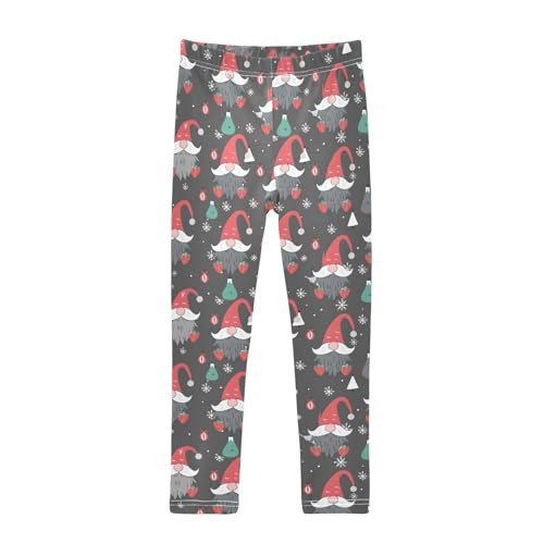 senya Girls Printed Leggings Yoga Pants Gnome Christmas Pattern for Kids in 4t to 10 Years, 4T