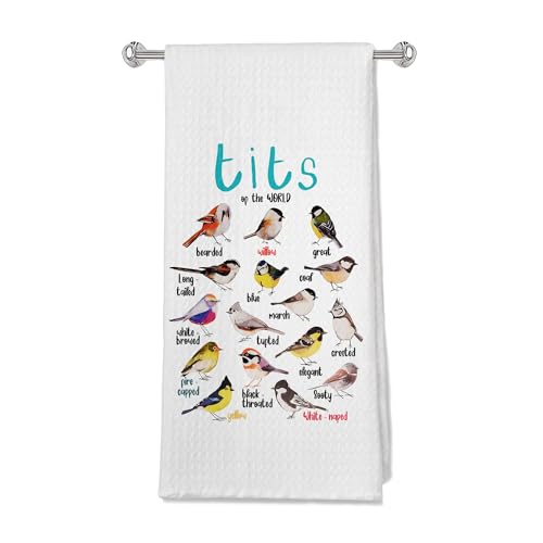 OFJE Bird Kitchen Towels, Gifts for Bird Lovers Watchers Women Men Dish Tea Towels for Kitchen, Birding Gifts Decorative Hand Towels for Bathroom, 16x24 Inches