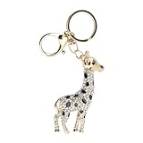 KIMISS Bolso con Llavero de Ciervo, Elegante Bolso, Cartera y Llaves con Colgante de Aleación de Zinc, Accesorio Elegante (White)