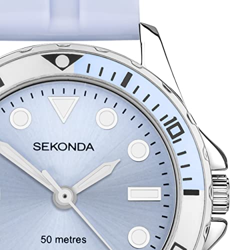 Sekonda Womens Balearic 33mm Dive Style Analogue Quartz Watch Mineral Glass 50m Water Resistant - Image 4