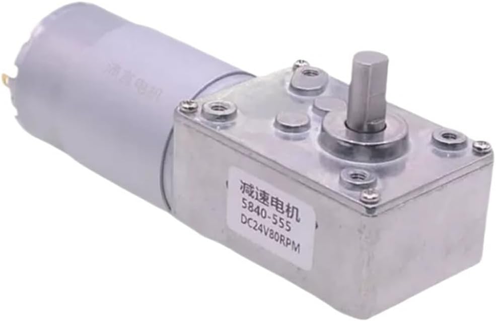 12V24V 5840-555 DC Worm Gear Motor Self-locking Smart Doors And Windows Electric Home Appliance DIY Model TOY(260rpm,24V)
