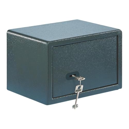 BURG-WÄCHTER Möbeltresor mit Schlüssel, Inkl. Fachboden, Zur Wand- und Bodenbefestigung, 6,7 l, 7 kg, Pure-Safe PS 110 K, anthrazit