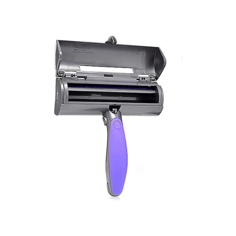 VENTEO™ – Cepillo de pelo para mascotas – Recogida de pelo de gato y perro, color morado y gris – para sofá, ropa – juego de 2