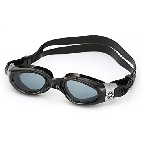 Óculos De Natação Aqua Sphere Kaiman Small Preto/Presilha Prata - Lente Fumê