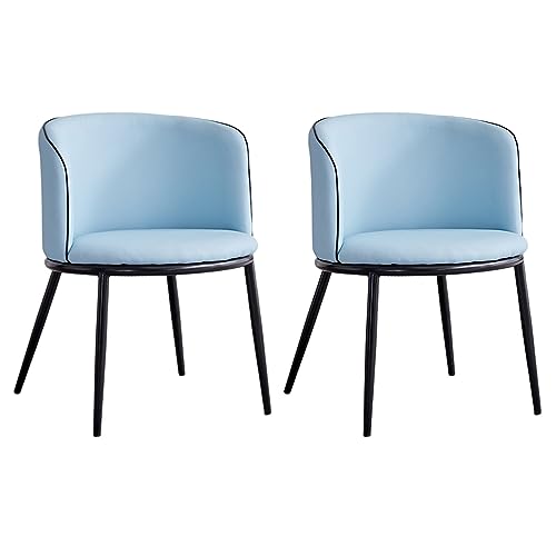 Chaise de salle à manger lot de 2 rembourrée en simili cuir de qualité