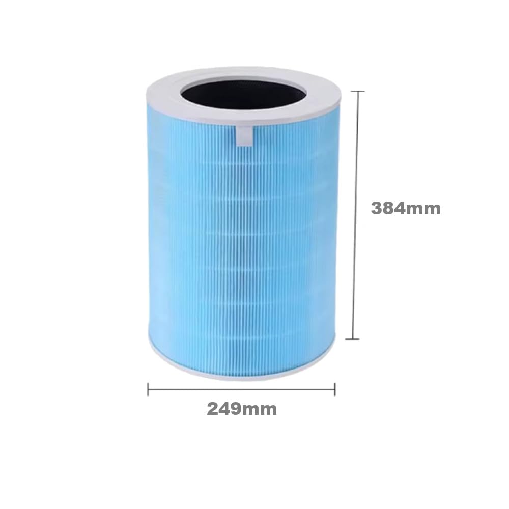 Trade-Shop - 2 filtros de repuesto de 3 etapas (prefiltro, carbón activado, HEPA) con chip compatible con Xiaomi Mi Air Purifier Pro H purificador de aire sustituye a M7R-FLH-GL