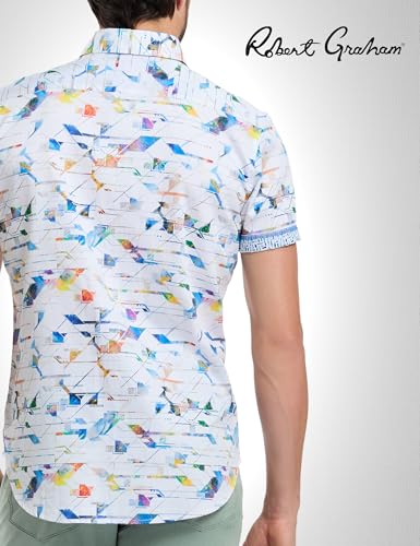 Robert Graham Men's Raymond Short Sleeve Button Down Woven Shirt4