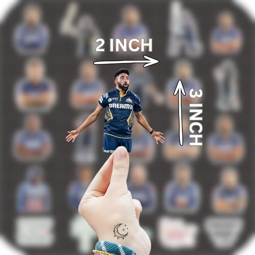 Image of Gujarat GT Stickers - Pack of 25 | Waterproof Vinyl GT Cricket Stickers for Laptop, Phone, Water Bottle, Bike, Car, Notebook | Self Adhesive Glossy Sticker Pack 2026