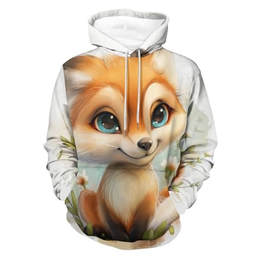 Hoodie renard fleur pour vos moments de détente en ville et week-ends cocooning