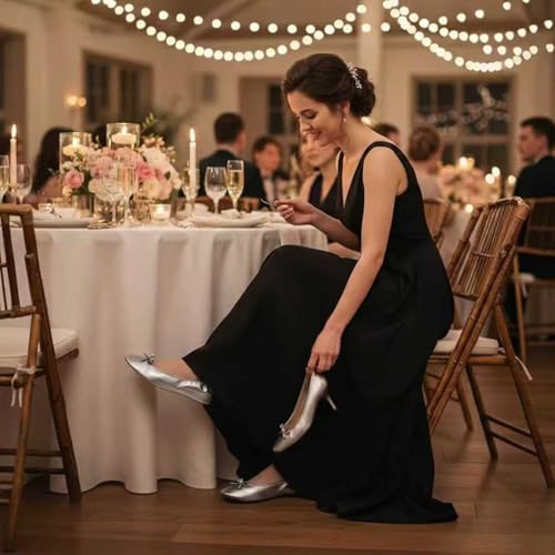 Image of Foldable Flats for Women, Foldable Ballet Flats Shoes for Purse, Portable Roll Up Shoes with Zipper Pouch, Stylish Comfortable & Non-Slip Portable Women Flat for Weddings, Office, Travel