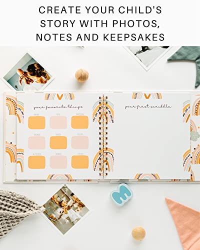 Baby’s First Year Book - Baby Memory Book For Girls To Document, Cherish Moments Baby First Year Baby Keepsake Book, Baby First Year Photo Album With Pocket For Modern Families | Size 9.5X9" #TOP2