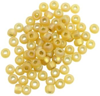 John Bead Czech Seed Beads 2/0 Silver Lined Transparent Topaz AB Matt 22Grams Beads for DIY Arts Crafts Jewelry Making