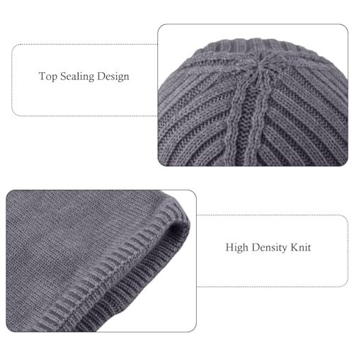 KIRAAT 3-10Y Kids Earflap Beanie and Scarf Set for Girls Boys,Winter Warm Knit Ski Hat with Fleece Lined4