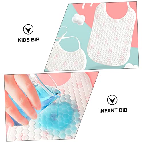 BESPORTBLE Waterproof Disposable Baby Bibs for Infants 32-Piece Unisex Feeding Bibs Ties for Easy Cleanup and Mess-Free Eating4