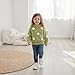 Amnnchya Kids Toddler Girl Clothes Cute Floral Little Girls Furry Sweatshirt Pullover Tops Baby Warm Fall Winter Outfits (Green, 1-2 Years)