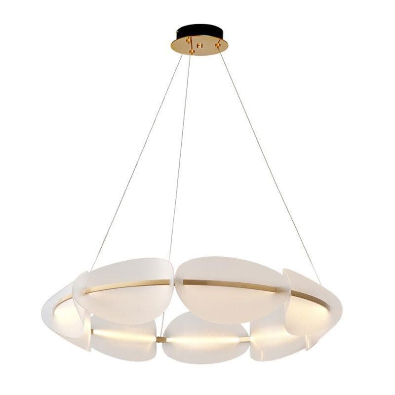 Plafonnier encastré LED crème en acrylique pour salle à manger et îlot
