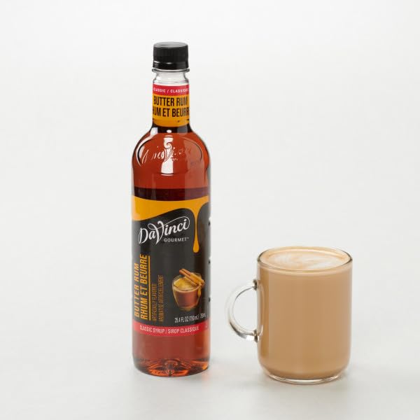 Image of DaVinci Gourmet Classic Butter Rum Syrup, 25.4 Fluid Ounces (Pack of 4)