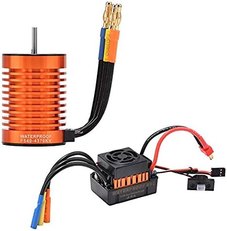 FastWin Upgrade Waterproof F540 4370KV Brushless Motor with 45A ESC Combo Set for 1/10 RC Car Truck(F540 4370KV )