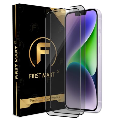 Image of FIRST MART Military-Grade Matte Anti-Glare Tempered Glass for iPhone 14 Plus and iPhone 13 Pro Max (6.7 Inch) With Installation Kit | Edge to Edge Coverage |Anti Glare, Bubble-Free [2 Pack]