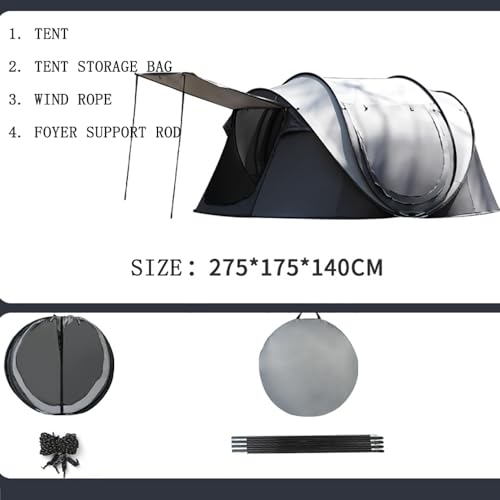 Carpa Pop Up para Camping, 2-4 Personas, Portátil miniatura 7