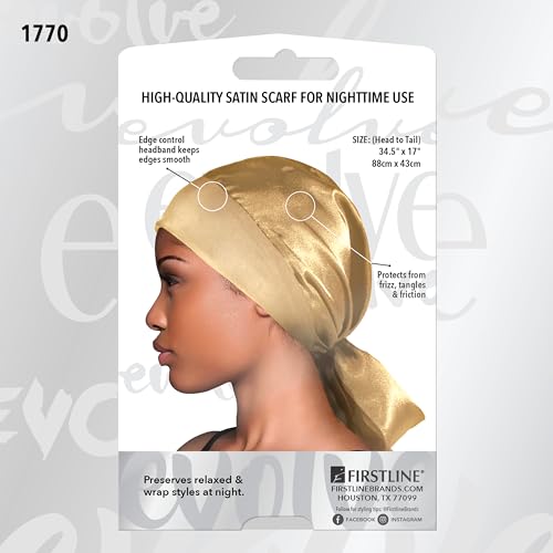 Firstline Evolve Essentials Satin Edge Wrap Scarf,Champagne,1 Count (Pack of 1)4