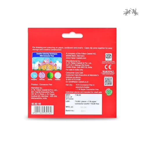 Faber-Castell Connector Pen Set - Pack of 15 (Assorted)