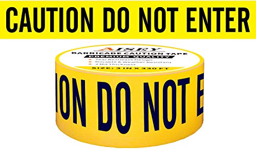 Yellow Caution Tape Roll Do Not Enter, Halloween Caution Tape 3” X 330 Feet - Safety Barrier Hazard Warning Barricade Tape for Danger/Hazardous Areas, Tear Resistant Design