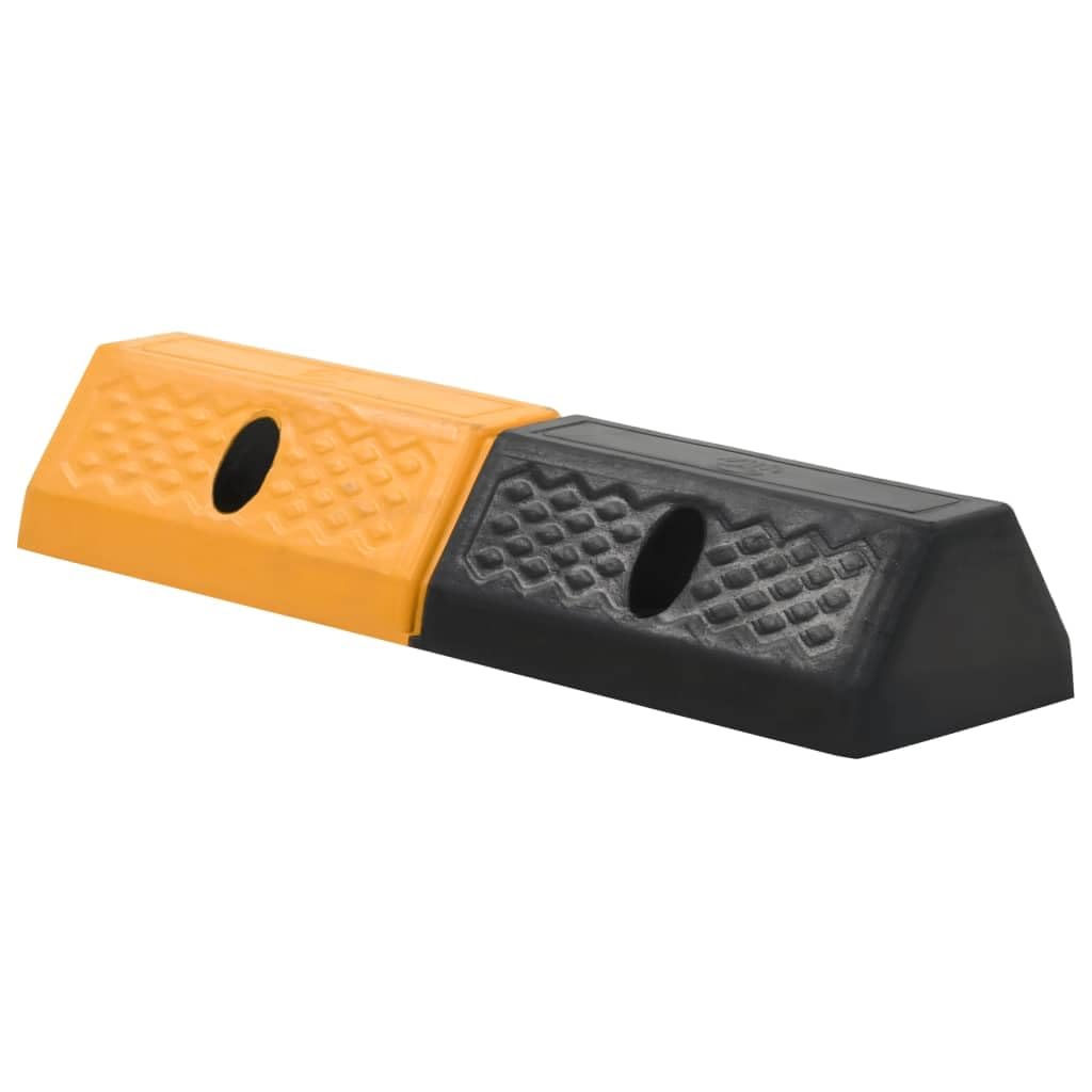 vidaXL 2X Delimitatori di Parcheggio Gomma 49x15x9 cm Accessori Garage Veicoli