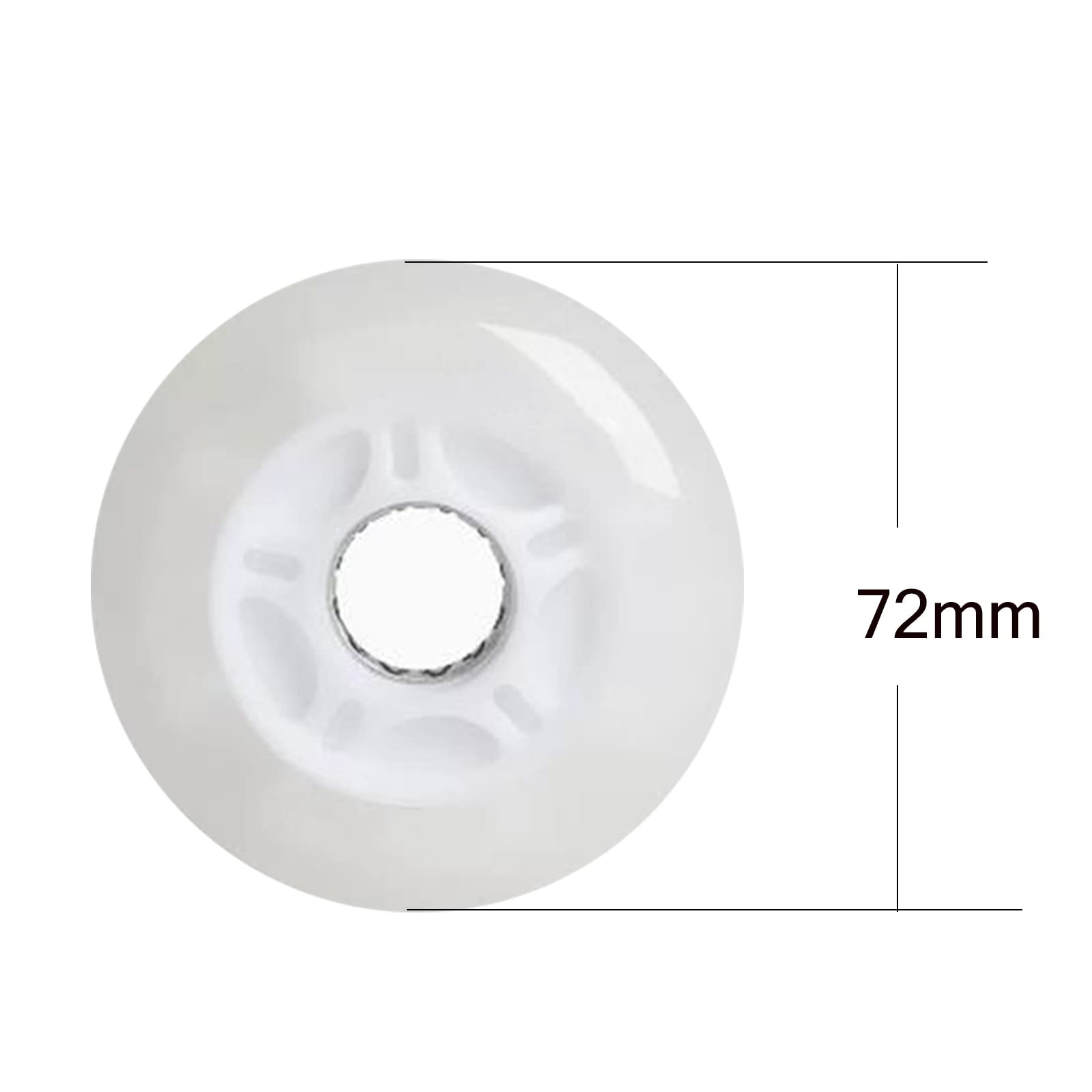 Generico Koła do łyżworolek na zewnątrz wewnątrz oświetlają 72 mm 76 mm 80 mm LED Flash Flash Koła wymienne do łyżwiarstwa łyżwiarskiego - 8 szt