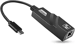 Adaptador de Rede USB 3.0 Gigabit Lan Ethernet RJ45 Placa de Rede Externa 10/100/1000mbps Desktop, Notebook, Macbook (USB Tipo C)