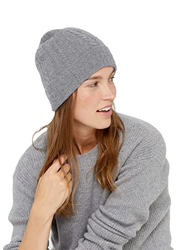 State Cashmere Cable Knit Cuffed Beanie - Soft Unisex Hat Made with 100% Pure Inner Mongolian...