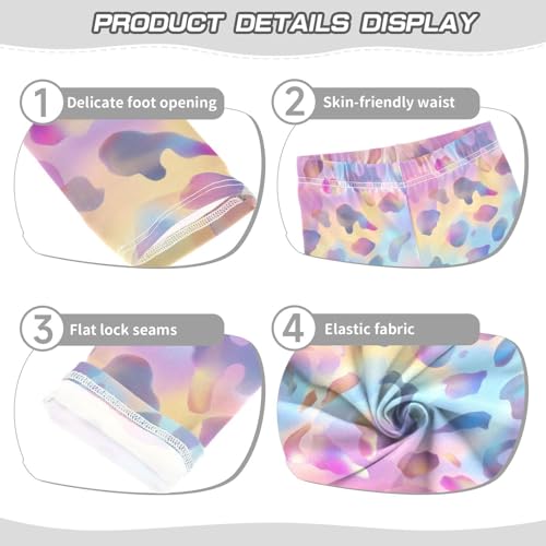 Shiny Leopard Girls Leggings,Workout Leggings for Girls Toddler Athletic Legging Size for 3-10T3