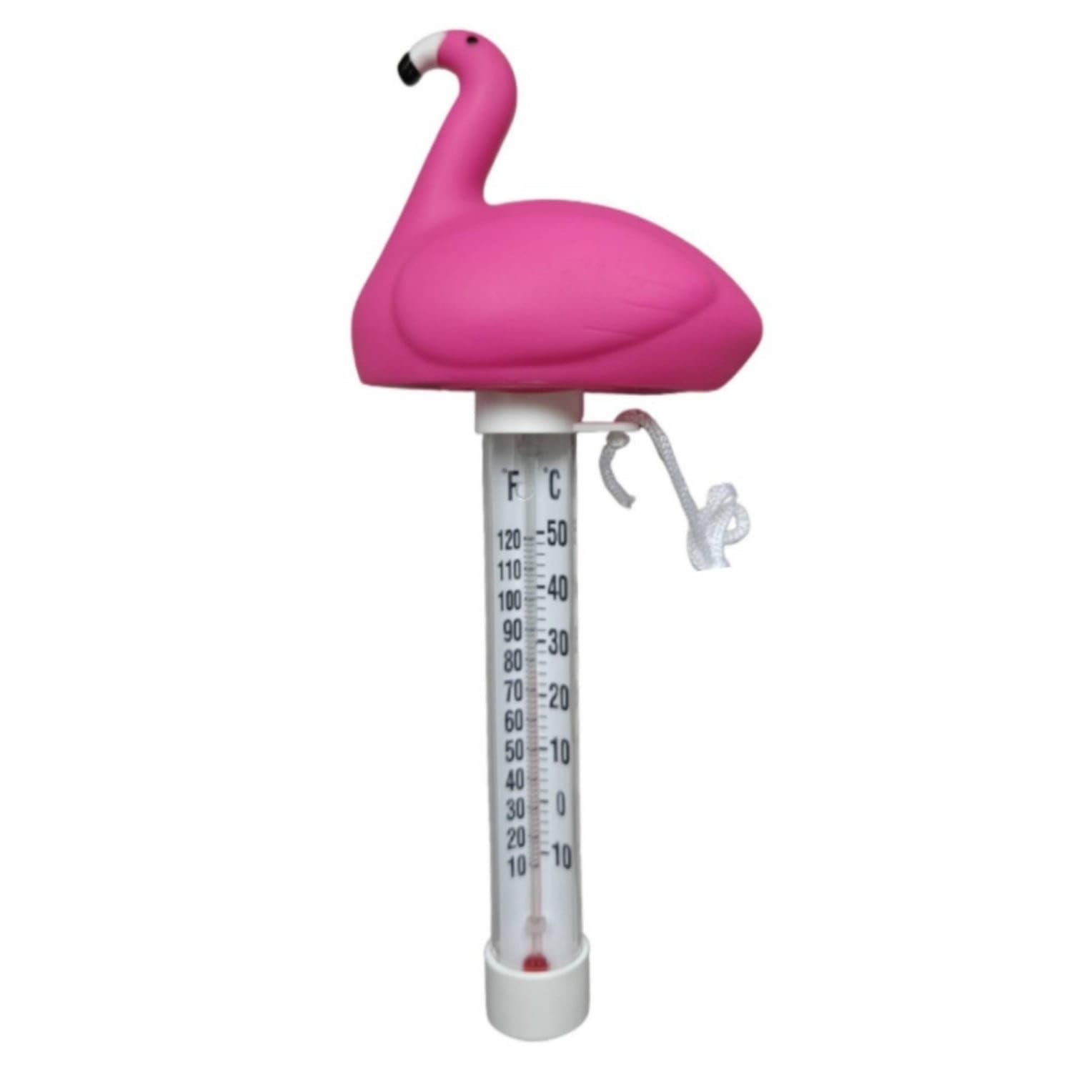 Cute Pool Thermometer with String Decorative Floating Pool Thermometer Easy-to-Read Funny for Toddlers, Baby, Hot Tub, Spa, Flamingo-image-42