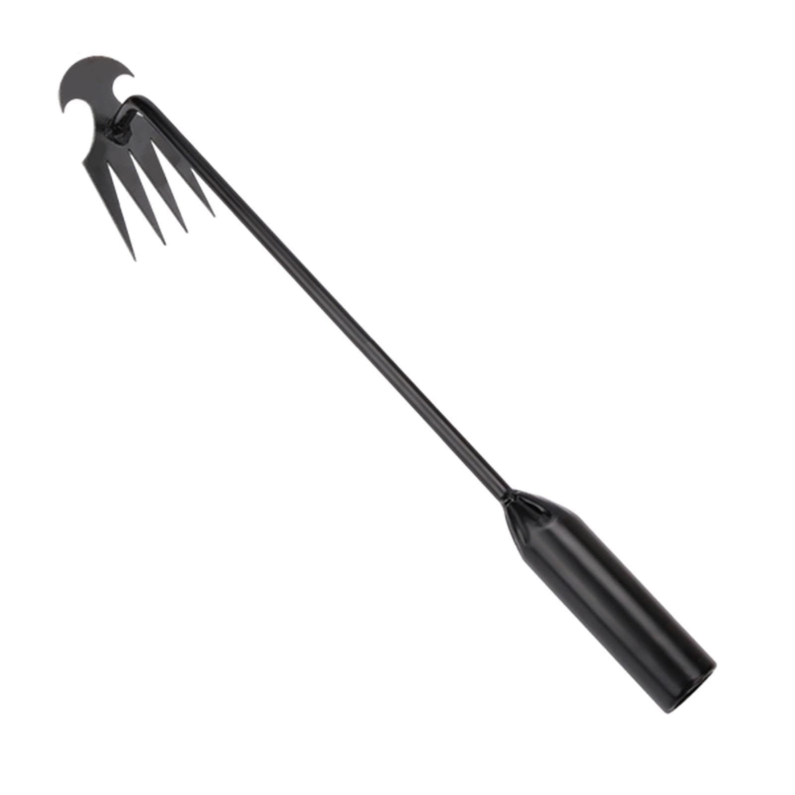 Weeds Puller Tool Garden Weeds Pulling Tool, Portable Garden Weeder Tool Uprooting Weeding Tool, 4 Teeth Manganese Steel Forged Hand Weeder for Vegetable Gardening Backyard Farm Planting & Weeding