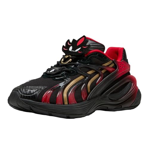 Image of PUMA Mens Inverse Shadow Lace Up Sneakers Shoes Casual - Black, Red - Size 6.5 M