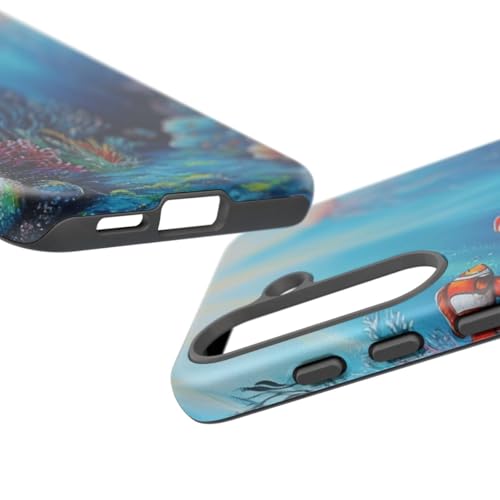 Coque Galaxy S25 rigide récif de corail bleu finition mate