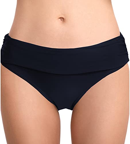 Image of Women's Bathing Suit Bottoms Full Coverage Ruched Bikini Tankini Bottom Swimsuit Brief